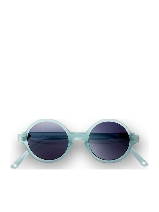 KiETLA Woam Round Baby Sunglasses Blue Sky for 0-2 Years