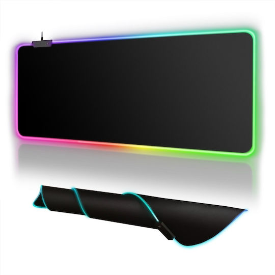 Weibo K11 Gaming Mouse Pad XXL 800mm With RGB Lighting Via USB Black 365351