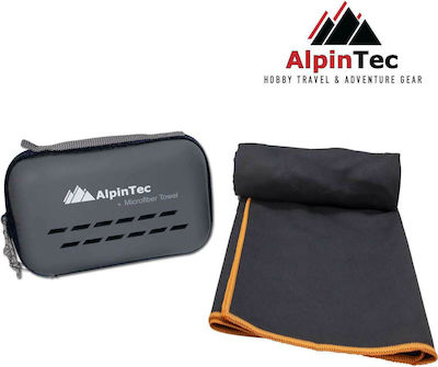 AlpinPro DryFast Handtuch Gesicht Mikrofaser Schwarz 120x60cm.