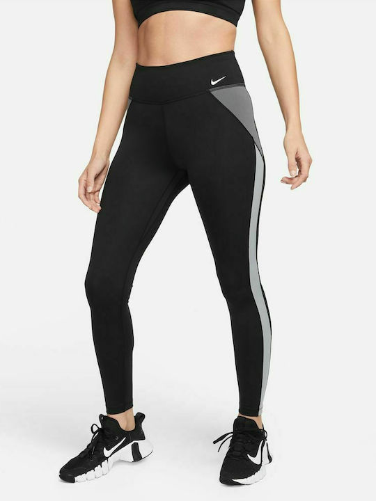 Nike Dri-Fit One Γυναικείο Μακρύ Κολάν Ψηλόμεσο Μαύρο