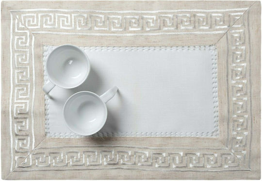 Silk Fashion 17056 Platzdeckchen Stoff Beige 50x35cm 1Stück