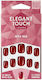 Elegant Touch Tips Unghii False în Culoarea Burgundy 24buc