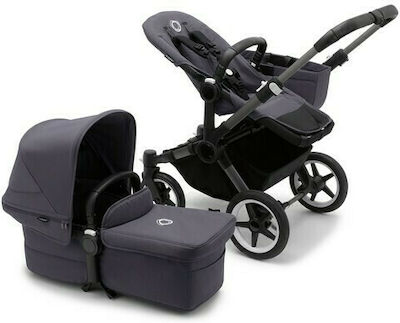 Bugaboo Πολυκαρότσι Donkey 5 Mono 2 in 1 Complete Graphite - Stormy Blue