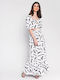 High-waisted Maxi Skirt White