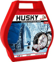 Husky No 120 Snow Chains with Thickness 12mm for Passenger Car 2pcs