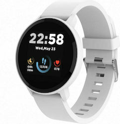 Canyon Lollypop SW-63 43mm Waterproof Smartwatch with Heart Rate Monitor (White)