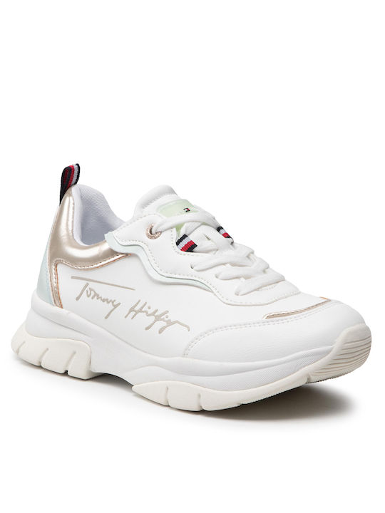 Tommy Hilfiger Παιδικά Sneakers Ανατομικά για Κορίτσι Λευκά