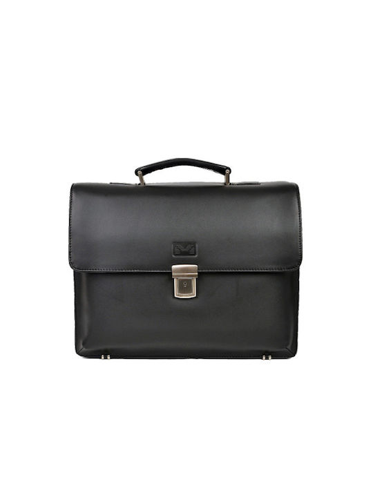 Leather Business Bag Mhail PB4948A Black