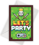 Invitations 102824 6pcs Party Invitations Game On 6pcs