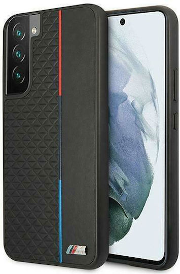 BMW Hard M Collection Triangles Back Cover Piele artificială Negru (Galaxy S22+ 5G - Galaxy S22+ 5G)