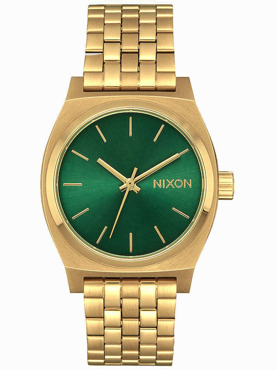 Nixon Ανδρικό Ρολόι 31mm Μπαταρίας με Χρυσό Μετ...