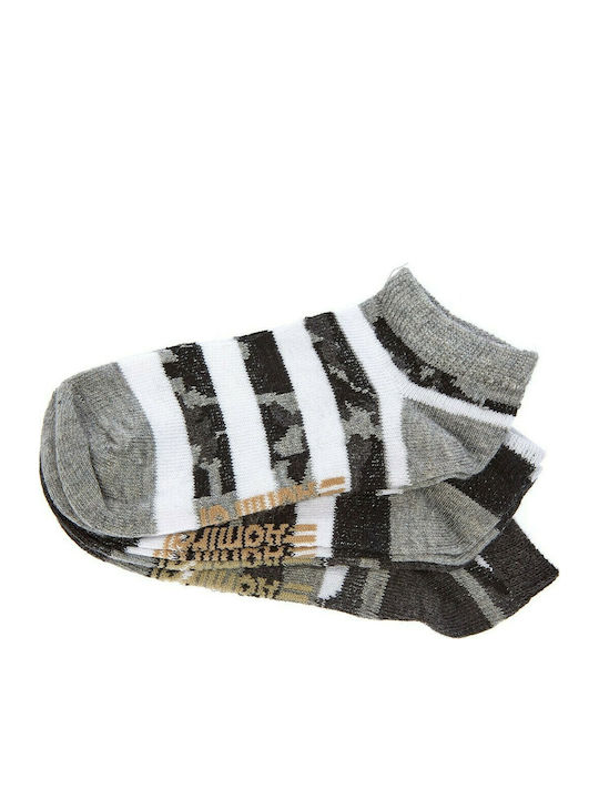 Admiral Kids' Ankle Socks Gray 3 Pairs