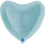 Balloon Foil Jumbo Valentine's Day Heart Blue 91cm Pastel Blue