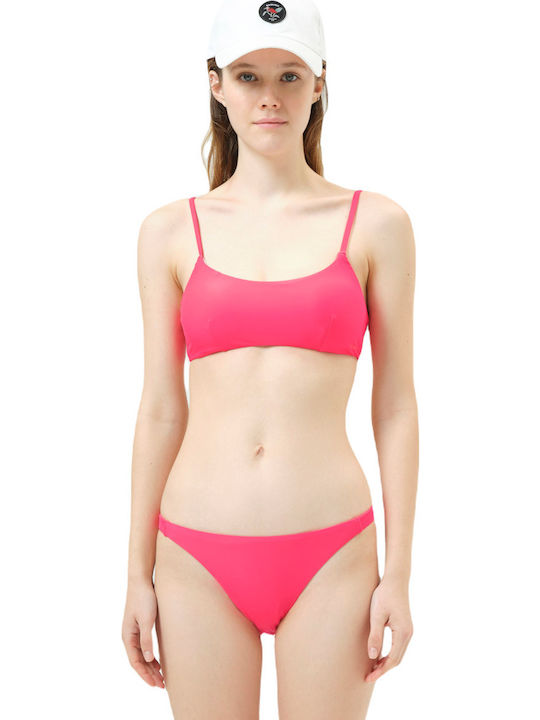 Set Bikini Sports Bra with Removable Padding Fuchsia