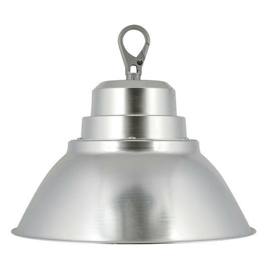 VK Lighting Commercial Bell Light 120W Natural White 12000lm with Built-in LED Silver Ø41xH35.5cm