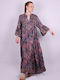 Long beach caftan with long purple loops Purple