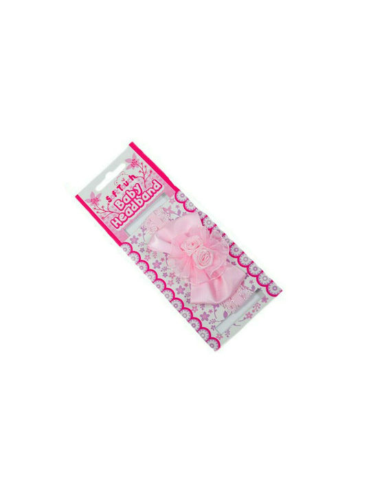 Soft Touch βρεφική κορδέλα μαλλιών (HB62) PINK ροζ