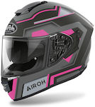 Airoh ST 501 Square Pink Matt Κράνος Μηχανής Full Face 1400gr με Sunvisor