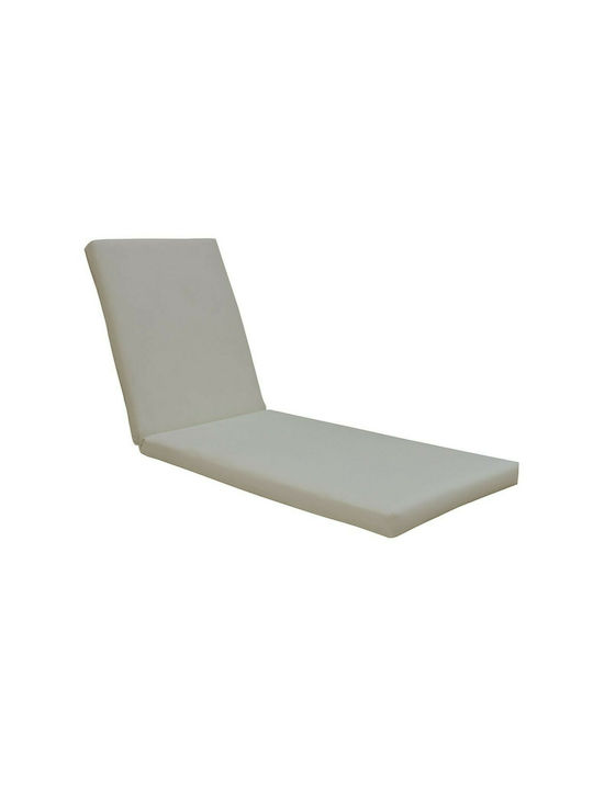 Woodwell Waterproof Sun Lounger Cushion Sunlounger Beige 196x60cm.