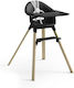 Stokke Clikk Hochstuhl & Kunststoffsitz Black Natural