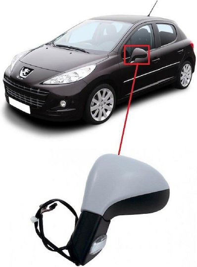 Prasco Electric Heated Car Left Side Mirror with Signal Peugeot 207 2006-14