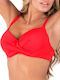 Bluepoint Underwire Bikini Bra with Adjustable Straps Red