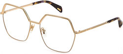 Police Metal Eyeglass Frame Gold VPLD27 0H32