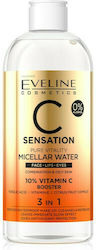Eveline C Sensation Micellar Water Pure Vitality 3 In 1 Micellar Water Ντεμακιγιάζ 400ml Eveline C Sensation Micellar Water Pure Vitality 3 In 1 Micellar Water Ντεμακιγιάζ 400ml