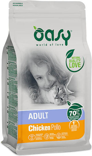 Oasy Adult Hrană Uscată pentru Pisici Adulte cu Pui 7.5kg