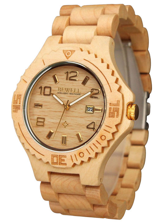 Bewell Jupiter Ανδρικό Ρολόι 47mm Μπαταρίας με ...