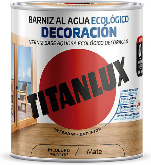 Titanlux Barniz al Agua Ecologico Decoracion Polyurethan Farblos Matt 750ml