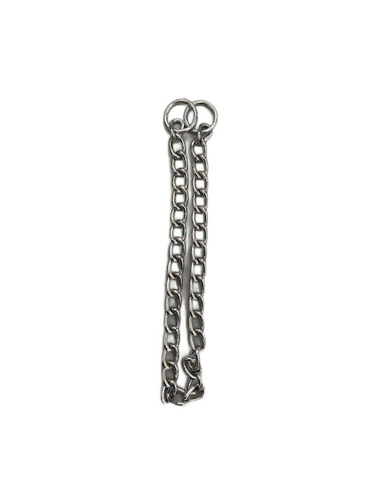 Pet Camelot Würgehalsband mit Silberner Kette 48mm x 75cm