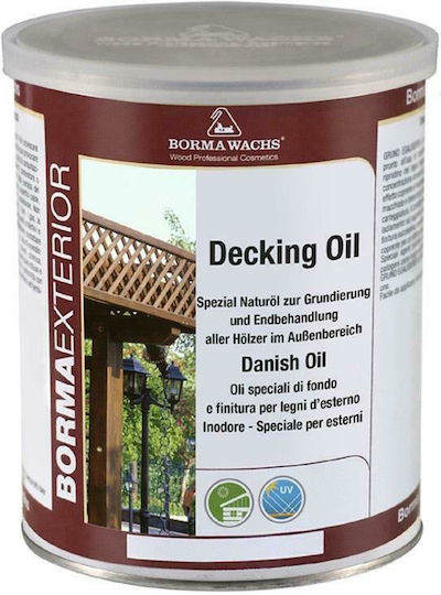 Borma Wachs Decking Oil - Danish Oil Λάδι Συντήρησης Άχρωμο Ματ 1lt