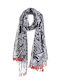Ble Resort Collection Women's Scarf Black/White