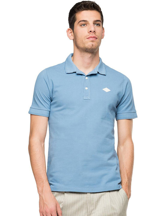 Replay Herren Kurzarmshirt Polo Powder Azure