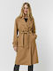 Vero Moda Women's Midi Gabardine with Buttons Tannin