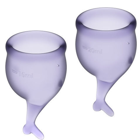 Satisfyer Feel Secure Set of Purple Menstrual Cups 15ml & 20ml