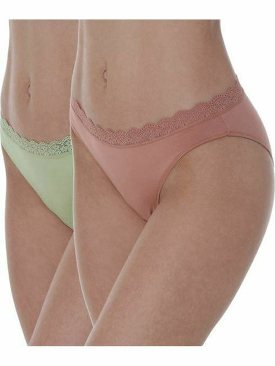Apple Boxer Women's Brazil 2Pack with Lace Gree...