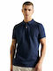 Destroy Vintage Polo Herrenbluse Kurzarm Marineblaue