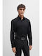 Long-sleeved Cotton Shirt Black