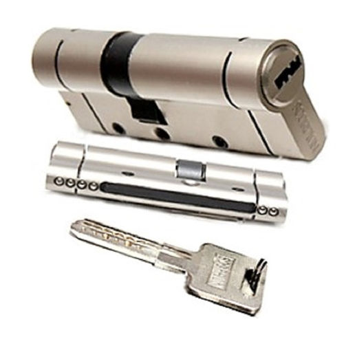 Scorpion Κύλινδρος Κλειδαριάς Ασφαλείας 101mm (31-70) με 1 Κλειδιά Ασημί