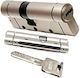 Scorpion Κύλινδρος Κλειδαριάς Ασφαλείας 86mm (31-55) με 1 Κλειδιά Ασημί