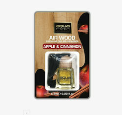 Aqua Car Air Freshener Pendand Liquid Air Wood Apple & Cinnamon 6.5ml 00-0