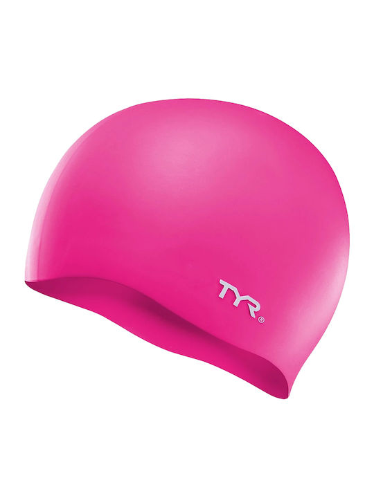 Tyr Wrinkle-Free Silicone Adults Swimming Cap Pink