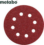 Metabo Orbital Sander Sanding Sheet K120 with 8 Holes 125x125mm