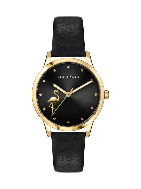 Ted Baker Ρολόι Μπαταρίας με Δερμάτινο Λουράκι
