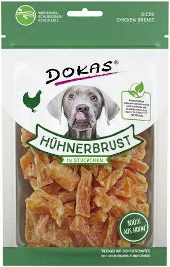 Dokas Diced Breast Λιχουδιές Σκύλου με Κοτόπουλο 70gr