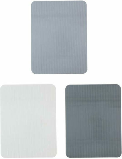 Alpina Appliances Rectangular Plastic Chopping Board Set Gray 38x29cm 3pcs