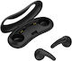 Celly Shape1 Earbud Bluetooth Handsfree Earphones with Charging Case Black