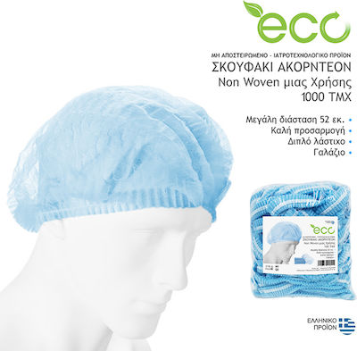 Surgical Covers Disposable Caps Ecogr Blue 52cm 100pcs